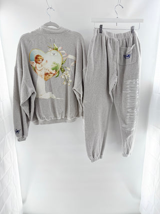Boys lie perpetual feeling set sweatshirt and jogger pants, top S/M - bottom S