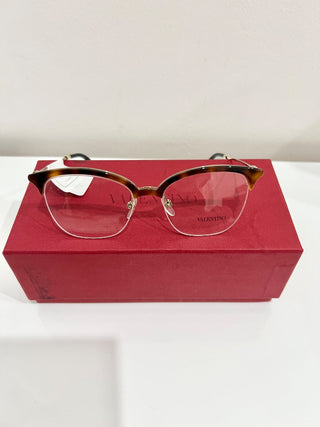 Valentino VA 1005 3022 Metal Havana Square Eyeglass Frames