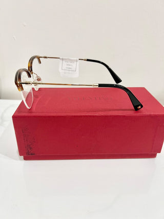 Valentino VA 1005 3022 Metal Havana Square Eyeglass Frames