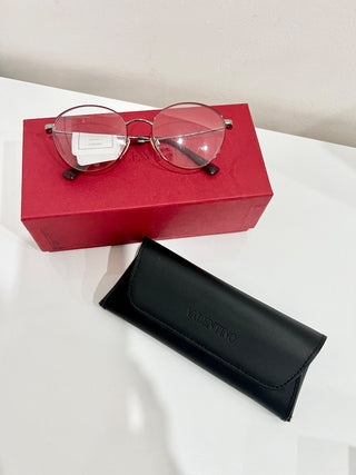 Valentino VA 1003 Optical Frames Oval Oversized Eyeglass Burgundy Red