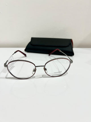 Valentino VA 1003 Optical Frames Oval Oversized Eyeglass Burgundy Red