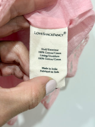 LoveShackFancy pink ruffle mini skirt, P