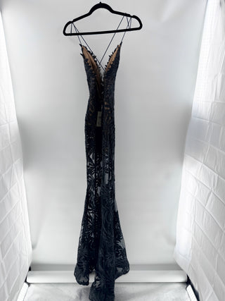 Nadine Merabi beaded gown dress, S