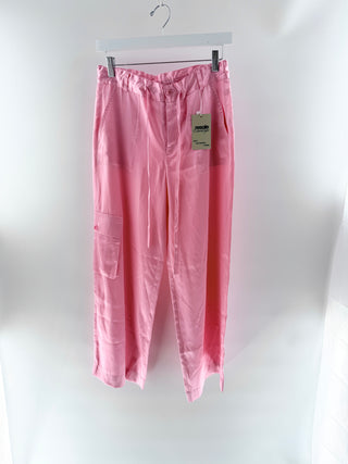 LoveShackFancy silk wide lag cargo pants, 0