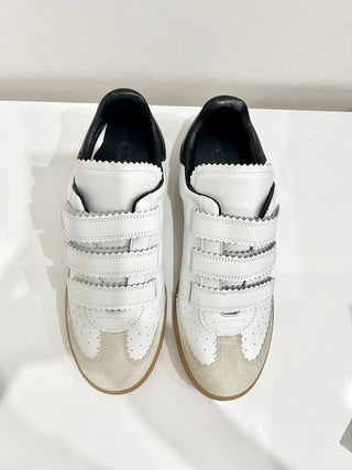 NWOT Isabel Marant Beth Low-Top Suede Slip On Sneakers White Women's Size 40