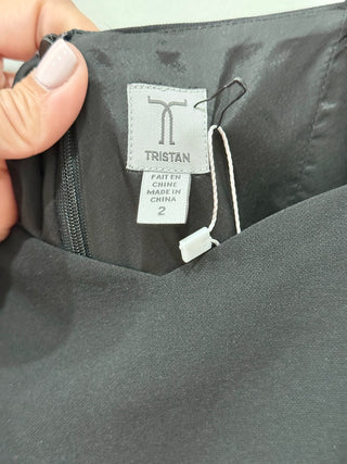 Tristan Sleeveless Sweetheart Neck Mini Bodycon Tank Dress Black Women's Size 2