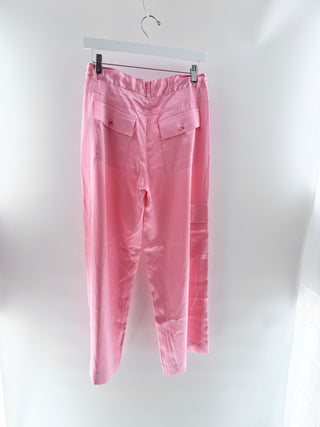 LoveShackFancy silk wide lag cargo pants, 0