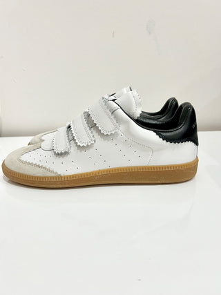 NWOT Isabel Marant Beth Low-Top Suede Slip On Sneakers White Women's Size 40
