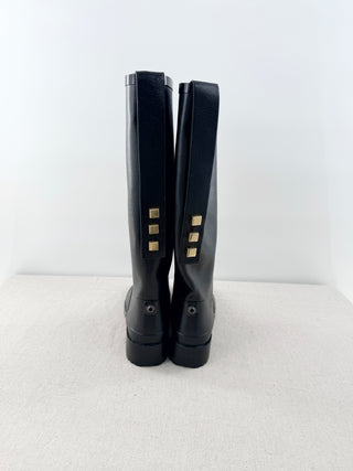 NWT Stuart Weitzman Griffin Rain Tall Boots Black Women's Size Women's Size 6
