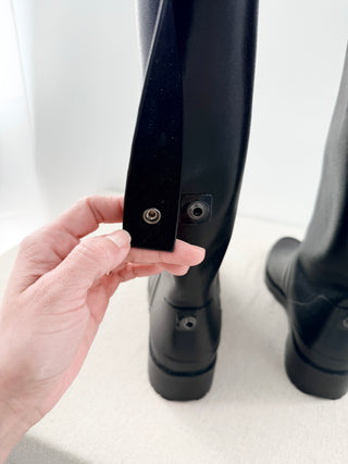 NWT Stuart Weitzman Griffin Rain Tall Boots Black Women's Size Women's Size 6