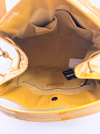 Burberry patent leather large shoulder bag biltmore