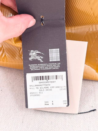 Burberry patent leather large shoulder bag biltmore