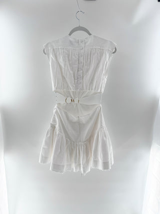 Aje cotton cut out mini dress, 8 AUS / US 4