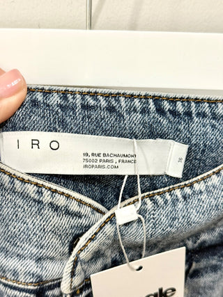 IRO Experience Loyal Denim High Waisted Shorts Acid Blue Women's EU 36 FR / 4 US