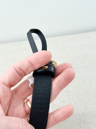 Gucci thin leather marmot belt, 65/26