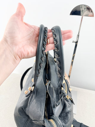 Balenciaga motorcycle city handbag in leather
