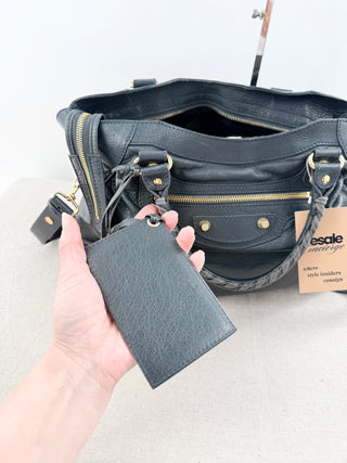Balenciaga motorcycle city handbag in leather