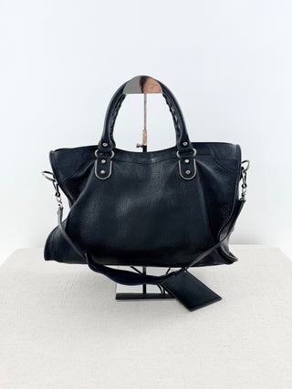 Balenciaga city classic bag medium metallic edge