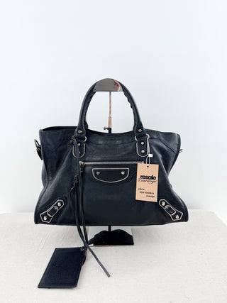 Balenciaga city classic bag medium metallic edge