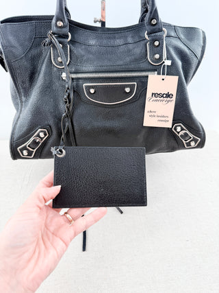 Balenciaga city classic bag medium metallic edge