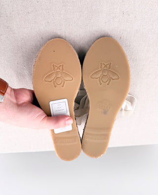 Gucci x Pikarar Ankle Wrap Platform Espadrille Wedges Sandals White Womens EU 37