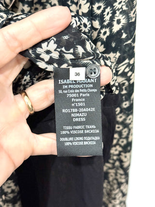 Isabel Marant Étoile Nimazu Asymmetric Floral Chiffon Mini Dress 36 FR / 4 US