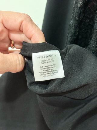 Veronica Beard Sequin V-Neck Bodycon Mini Cocktail Dress Black Women's Size 2