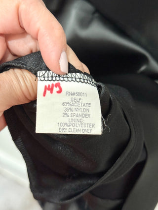 NWT David Meister Sleeveless Spaghetti Strap Peplum Mini Sheath Dress Black 4