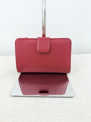 Prada safiano leather bifold medium size wallet