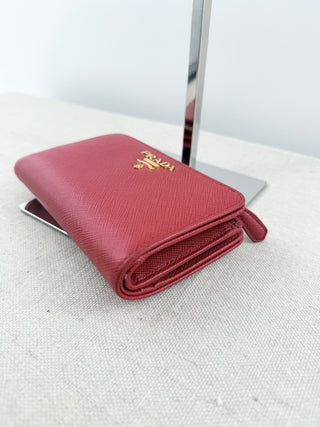 Prada safiano leather bifold medium size wallet