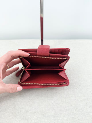 Prada safiano leather bifold medium size wallet