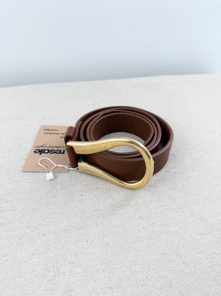 B-low the belt leather belt with buckle, S