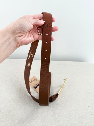 B-low the belt leather belt with buckle, S