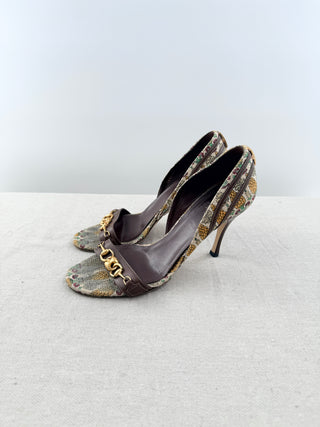 Gucci pigna pineapple d'orsay sandals, 8.5