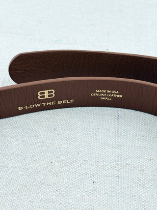 B-low the belt leather belt with buckle, S