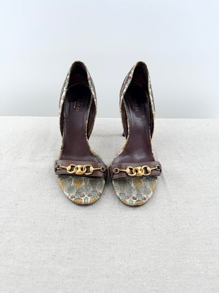 Gucci pigna pineapple d'orsay sandals, 8.5
