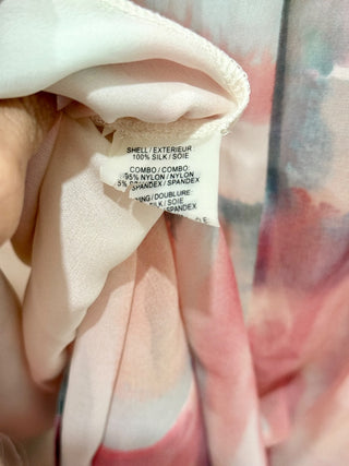 Alice + Olivia Kiernan Silk Dove Floral Strapless Maxi Dress Pink Womens Size 4