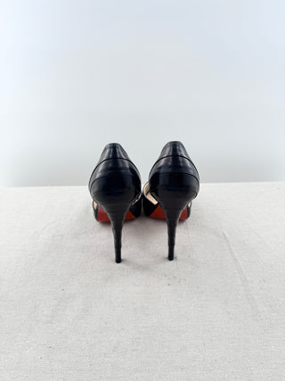 Christian Louboutin leather pep toe platform heels, 39.5