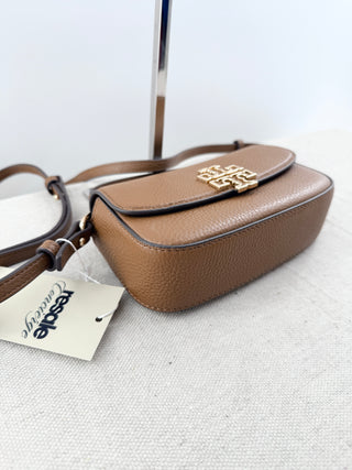 Tory Burch britten mini top handle leather bag with long strap