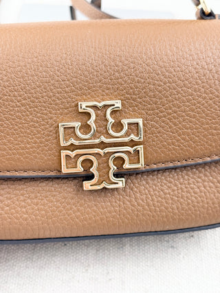 Tory Burch britten mini top handle leather bag with long strap