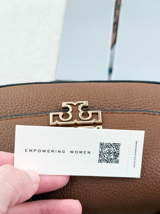 Tory Burch britten mini top handle leather bag with long strap
