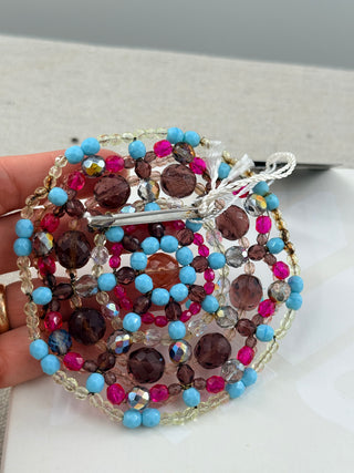 Pucci beaded large brooch