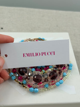 Pucci beaded large brooch