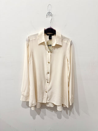 Marc by Marc Jacobs 100% Silk Long Sleeve Button-Up Shirt Cream Women's Size 2