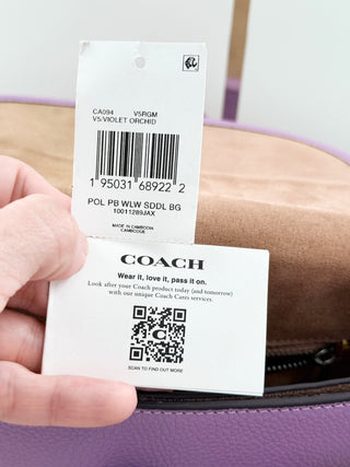 Coach willow saddle bag with long strap