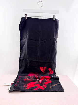 Alexander McQueen silk floral print square scarf