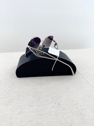Prada sunglasses metal with triangle on temples