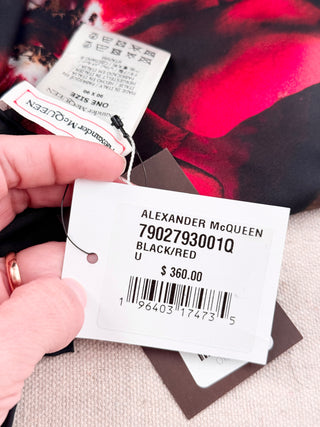 Alexander McQueen silk floral print square scarf