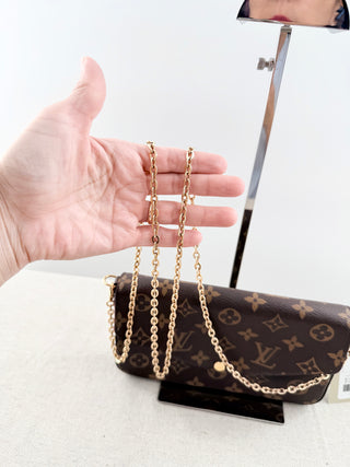 Louis Vuitton felicie bag monogram with 2 inserts