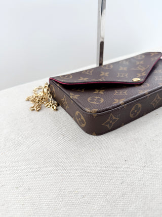 Louis Vuitton felicie bag monogram with 2 inserts